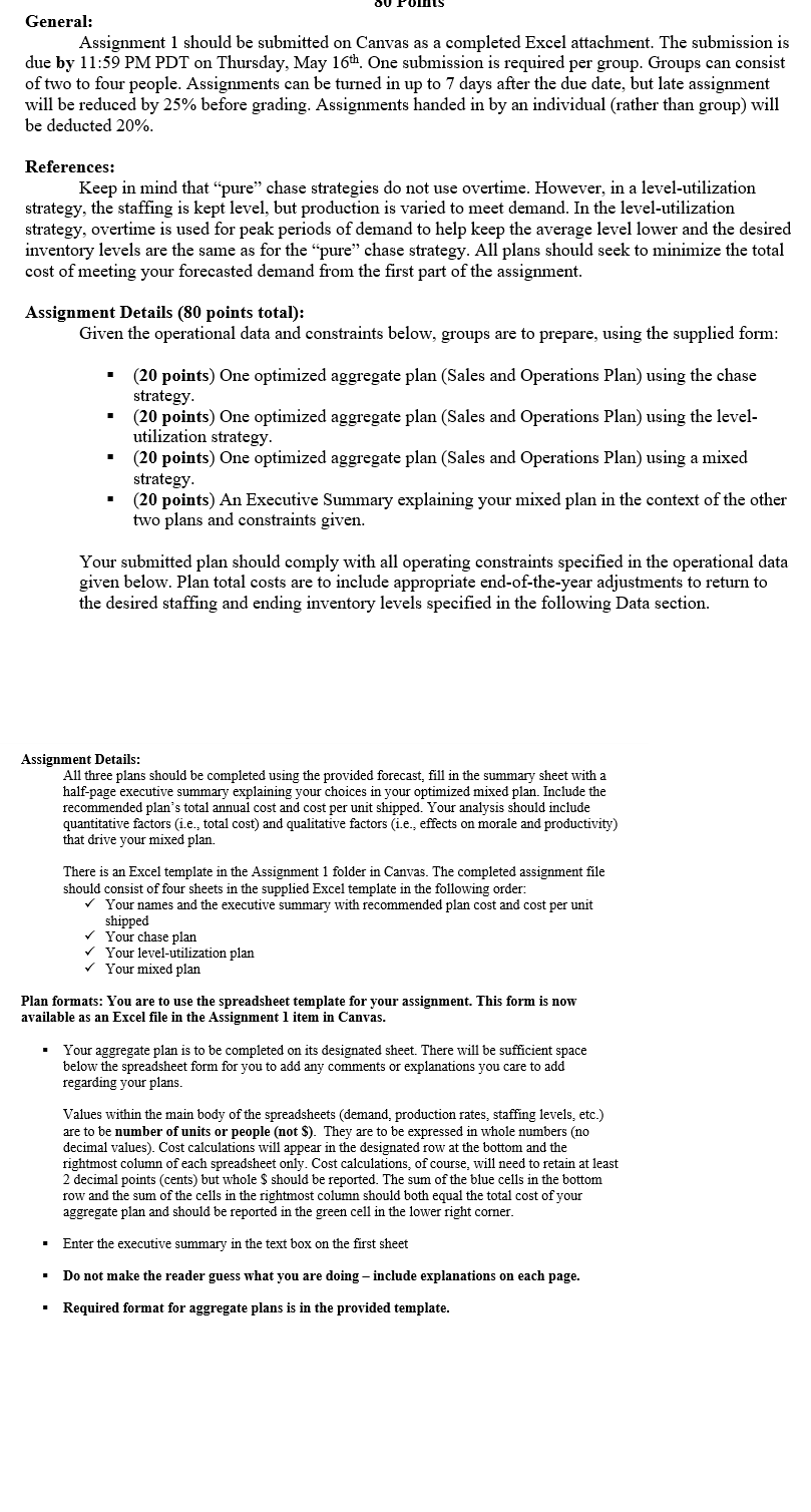  I NEED A CHASE PLAN, LEVEL-UTILIZATION PLAN AND MIXED PLAN. DO