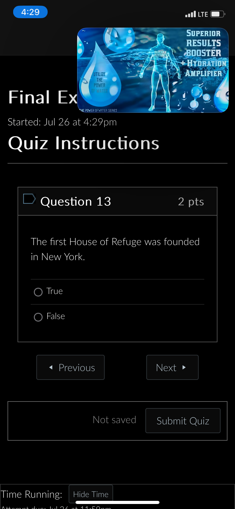 as father Previous Next Not saved Submit Quiz4:29 SUPERIOR RESULTS QUADIBLE ITEGRITY