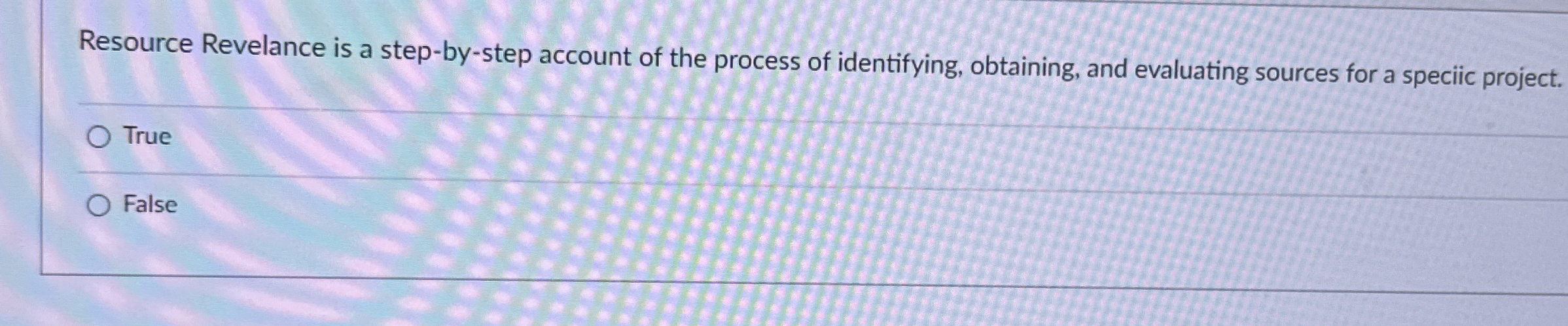  Resource Revelance is a step-by-step account of the process of identifying,