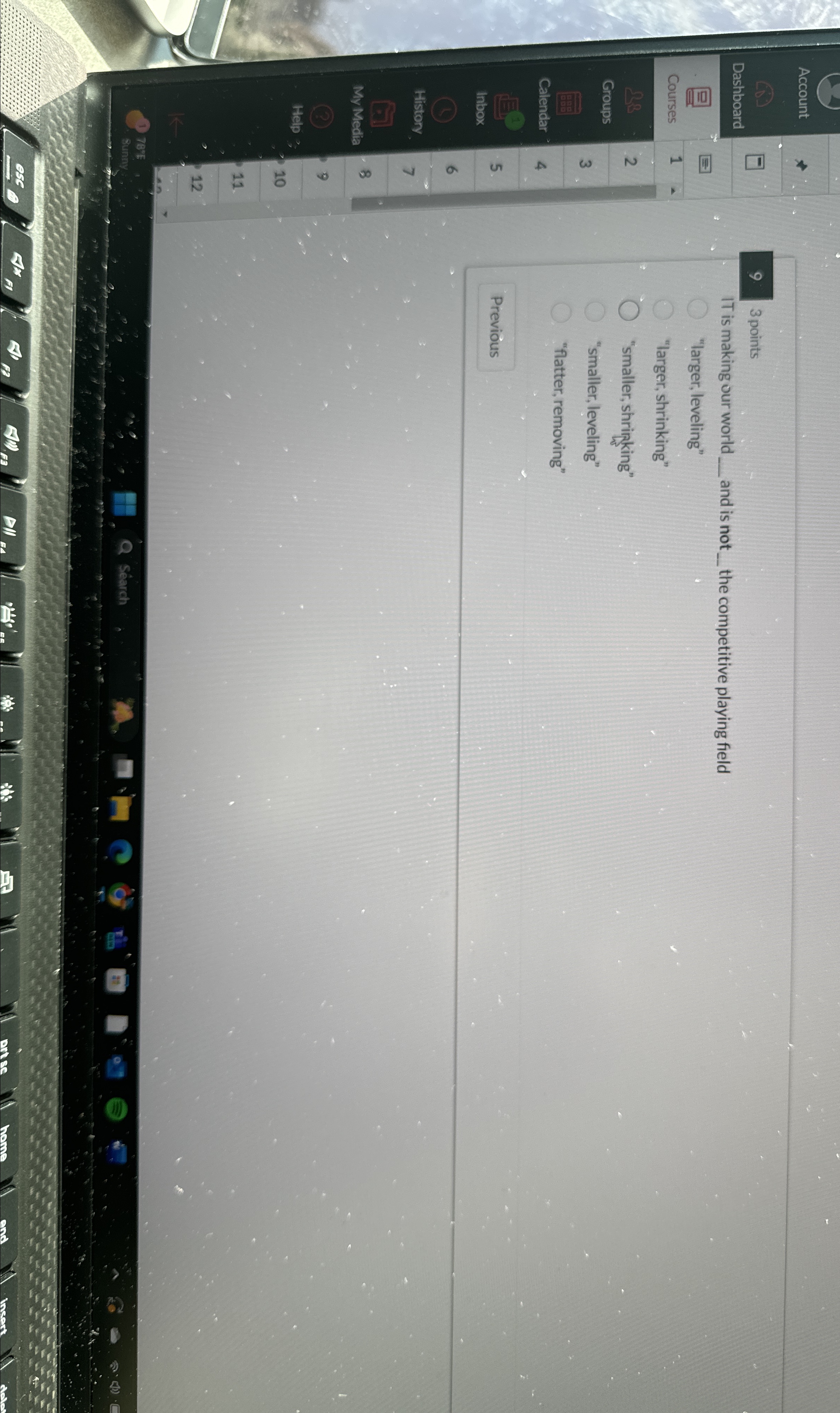  Account Dashboard 9. 3 points IT is making our world q,