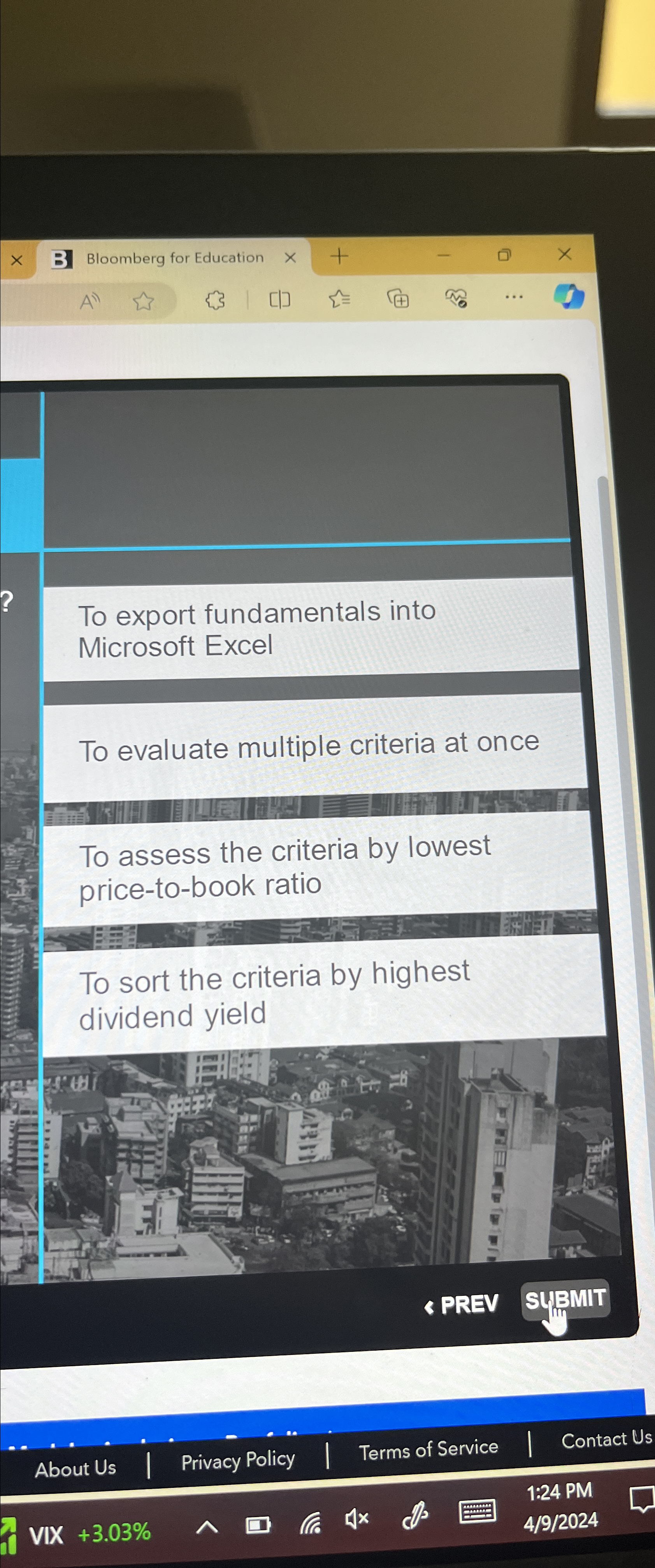  To export fundamentals into Microsoft Excel To evaluate multiple criteria at