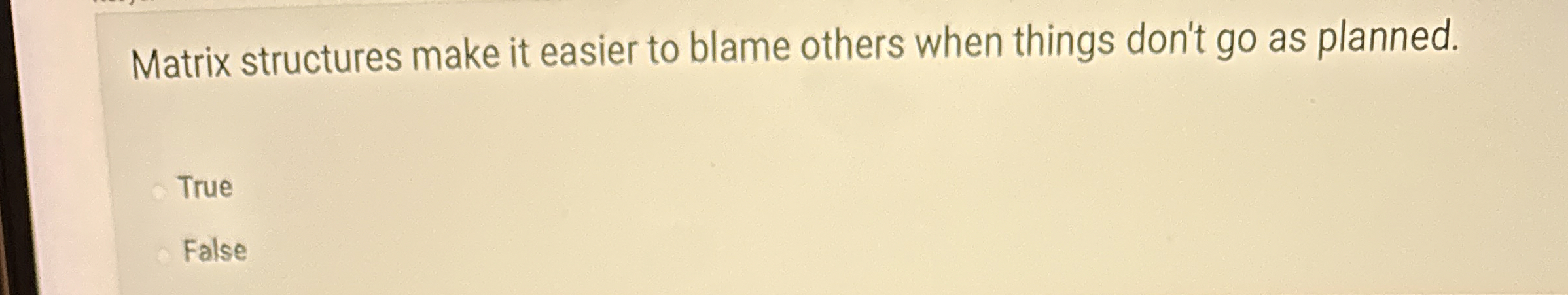  Matrix structures make it easier to blame others when things don't