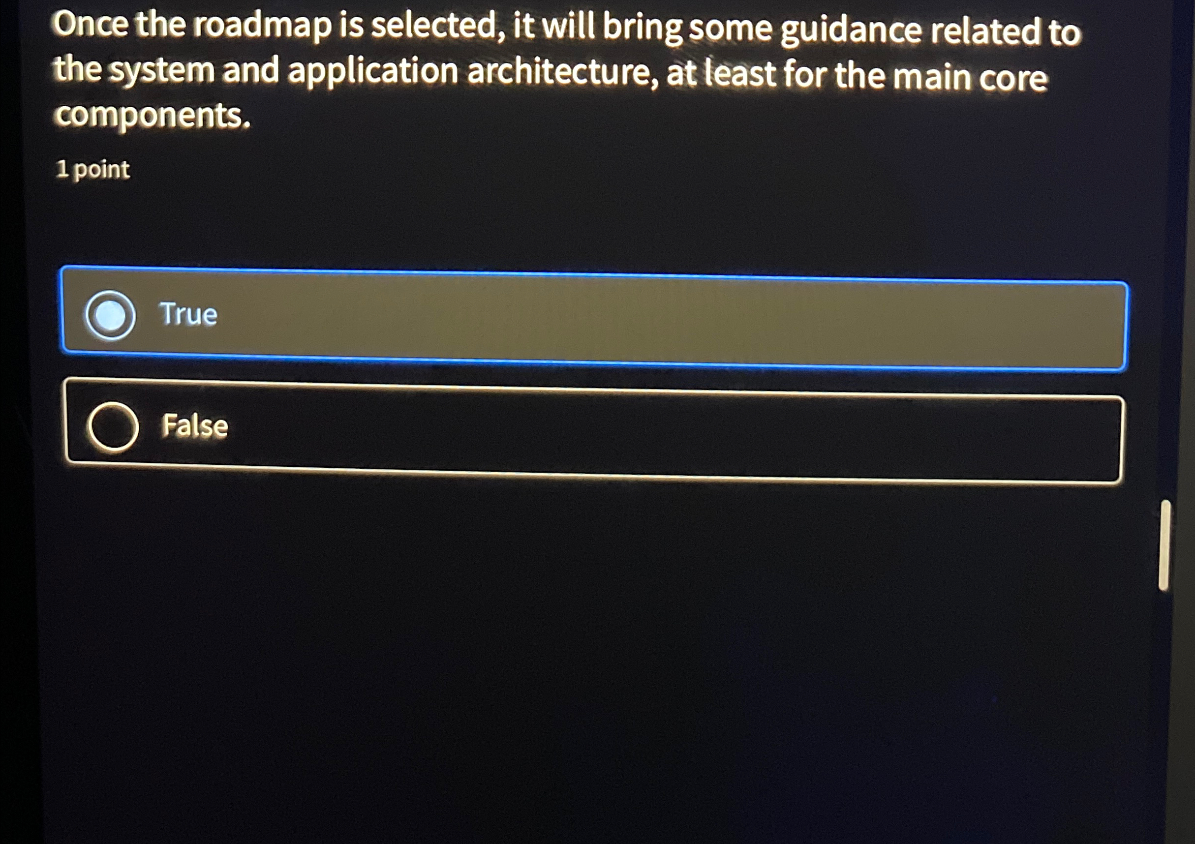  Once the roadmap is selected, it will bring some guidance related