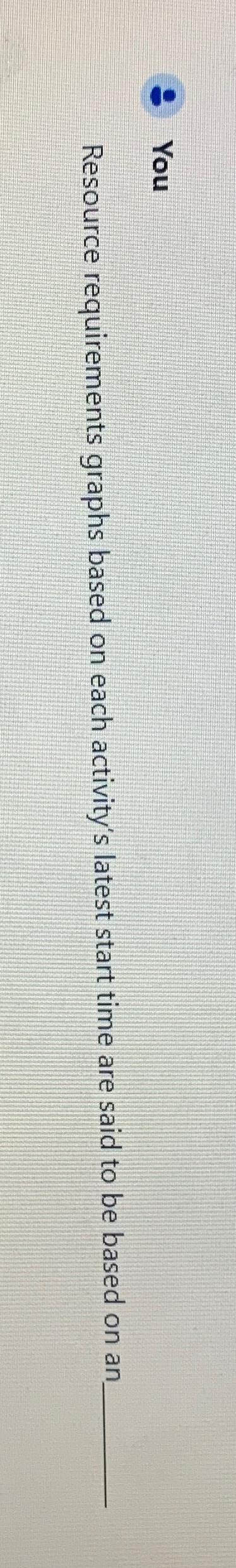  You Resource requirements graphs based on each activity's latest start time
