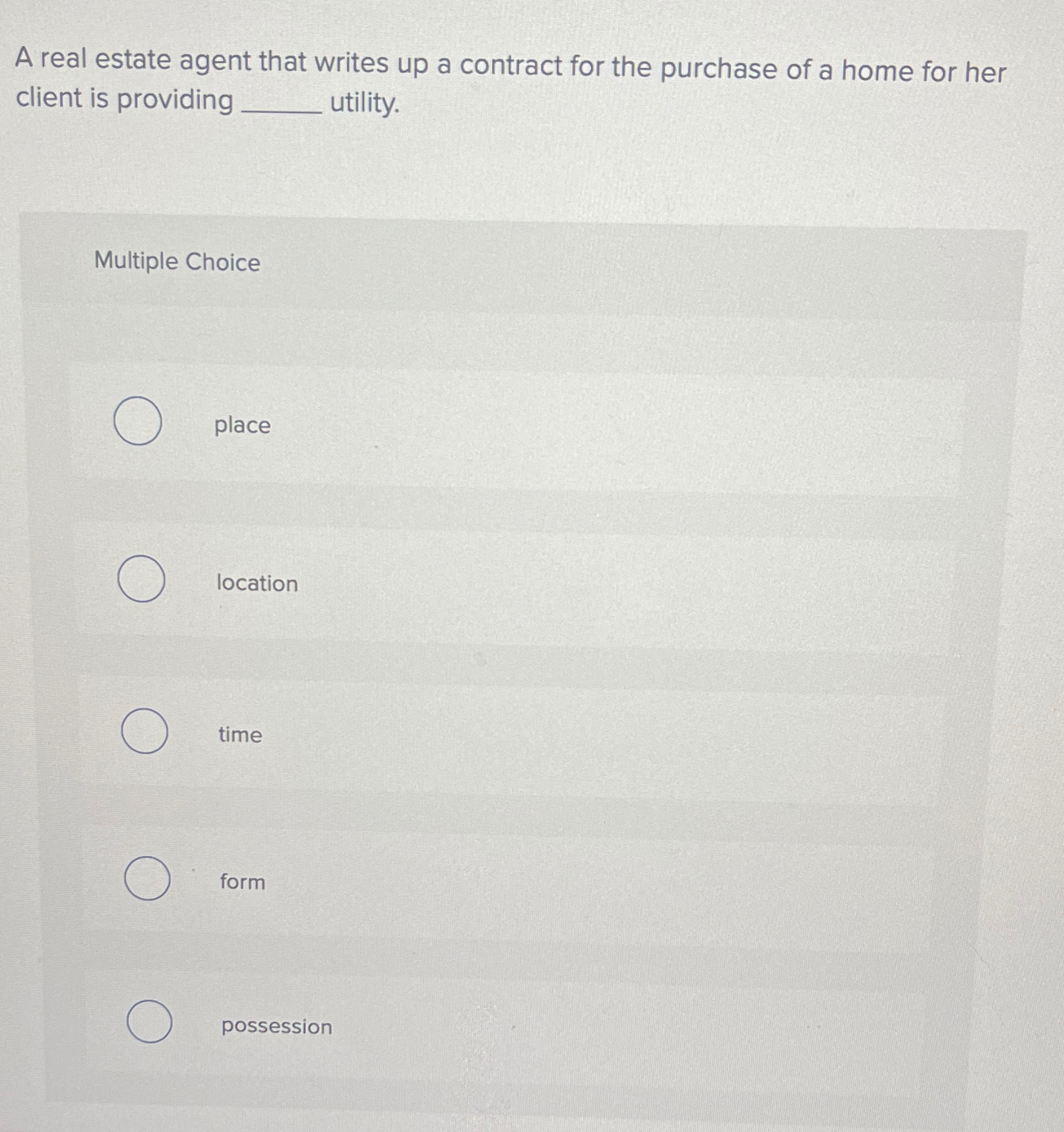  A real estate agent that writes up a contract for the