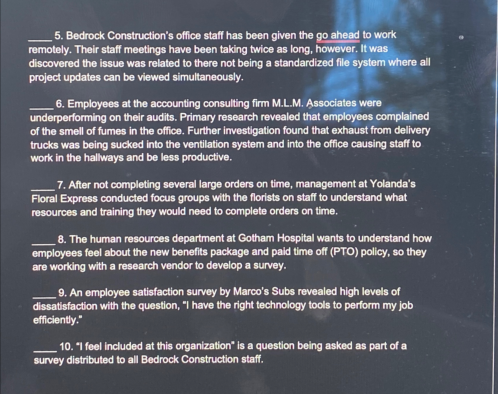  Bedrock Construction's office staff has been given the go ahead to