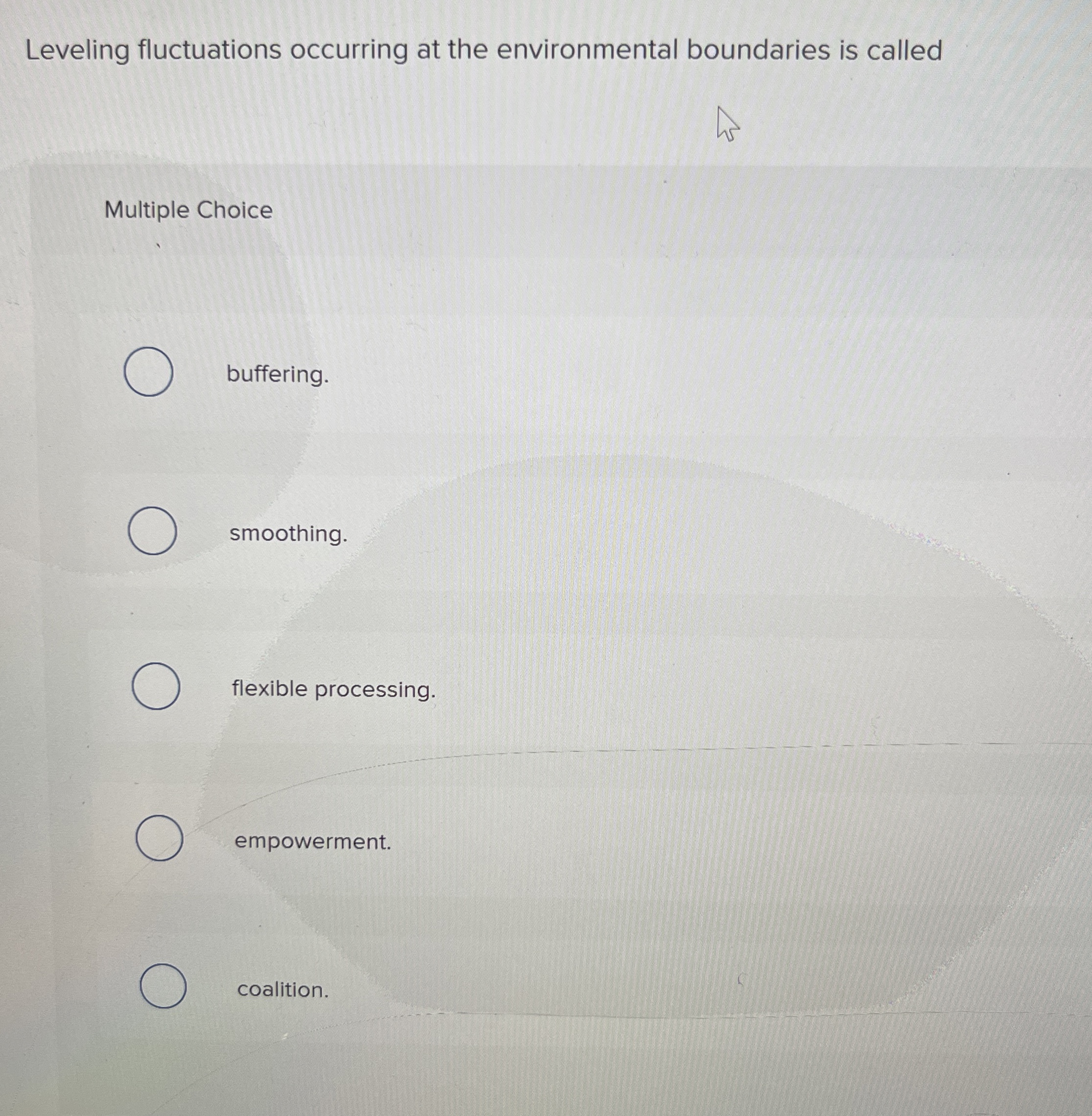  Leveling fluctuations occurring at the environmental boundaries is called Multiple Choice