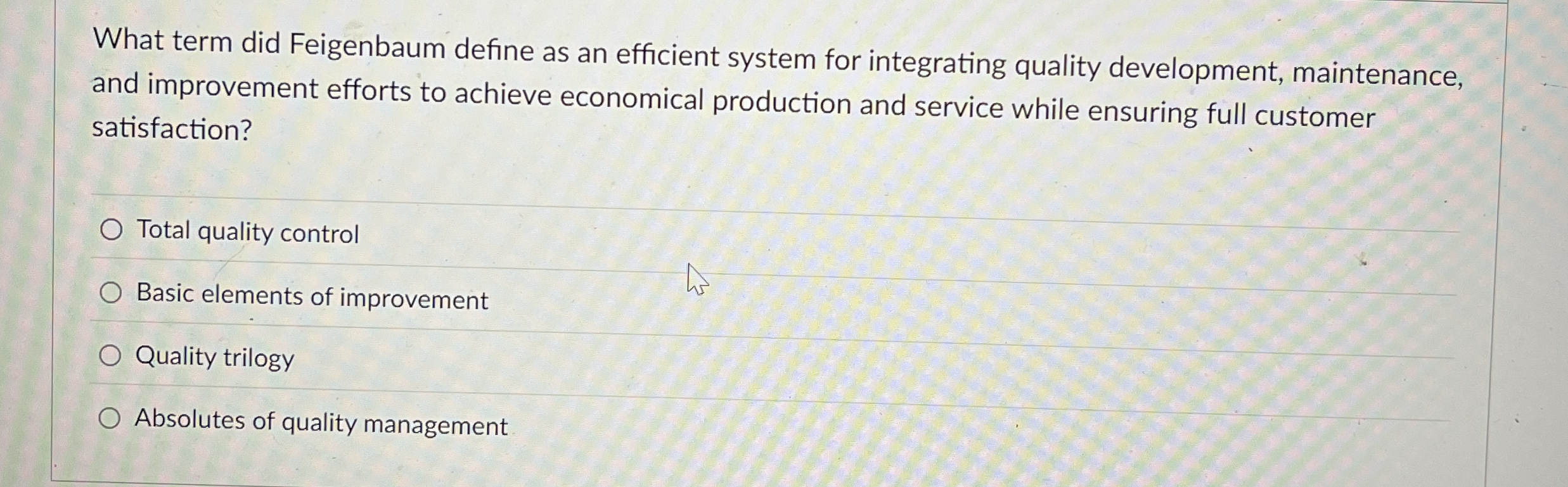  What term did Feigenbaum define as an efficient system for integrating