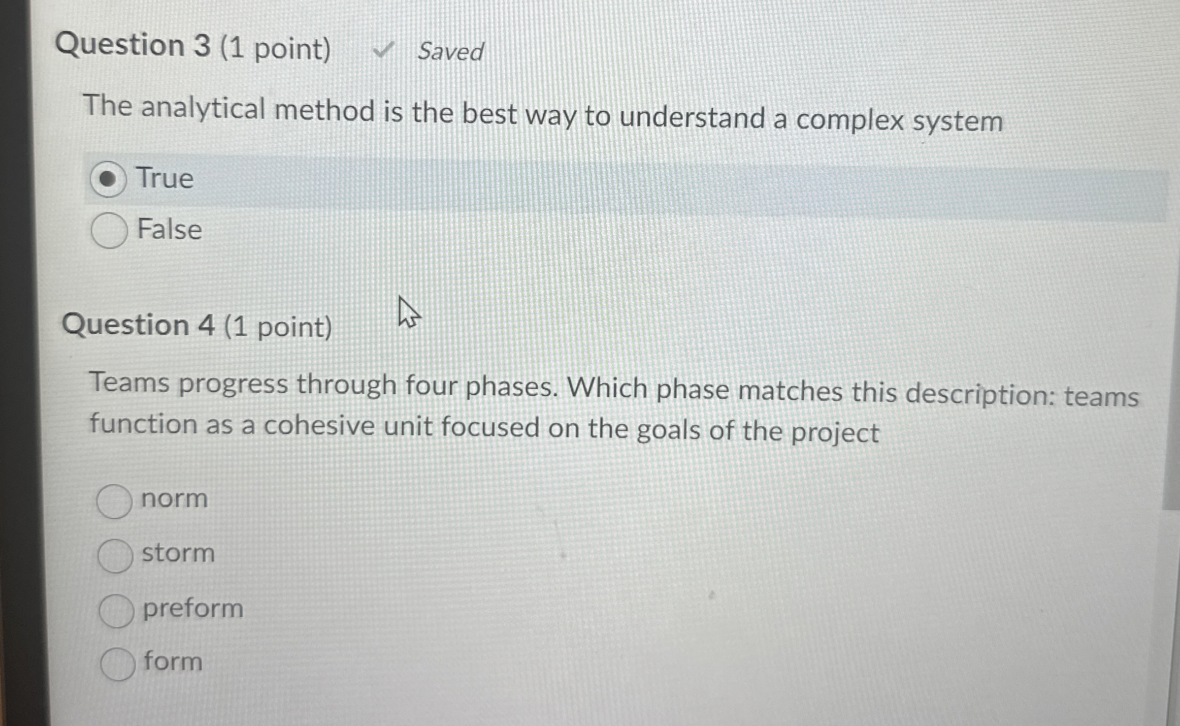  Question 3(1 point) The analytical method is the best way to
