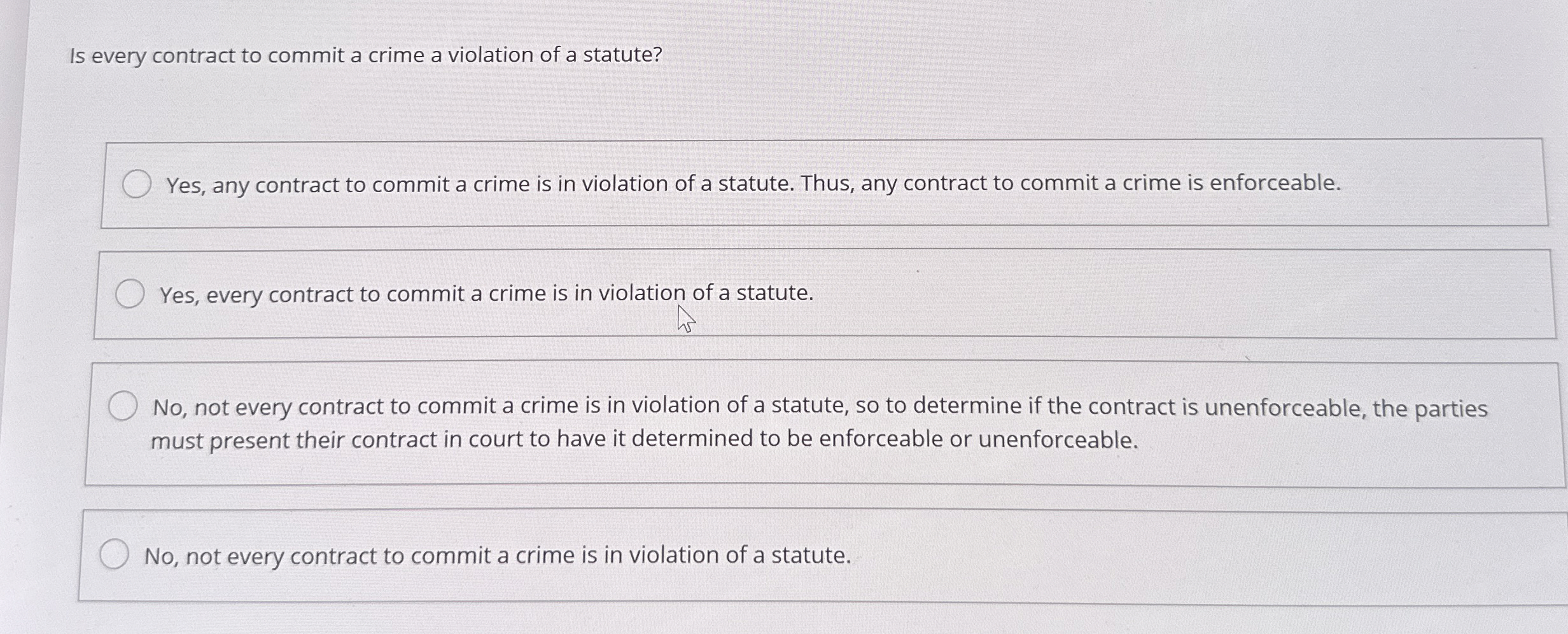  Is every contract to commit a crime a violation of a