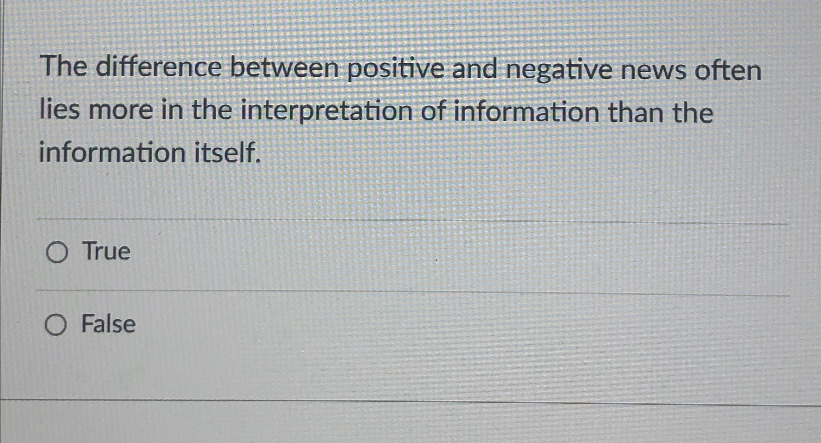  The difference between positive and negative news often lies more in