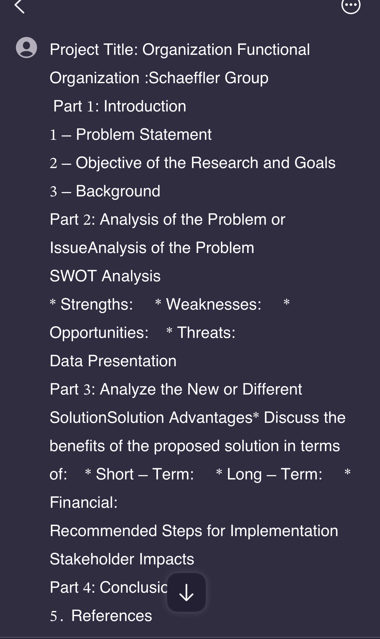  8 Project Title: Organization Functional Organization :Schaeffler Group Part 1: Introduction