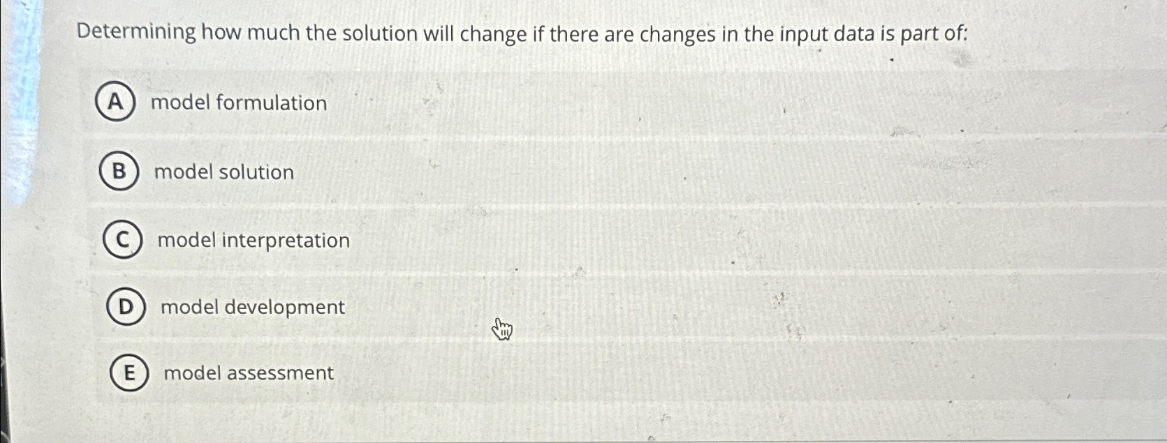  Determining how much the solution will change if there are changes