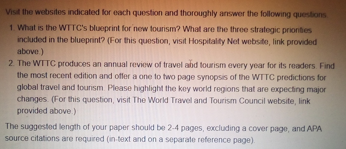  Visit the websites indicated for each question and thoroughly answer the