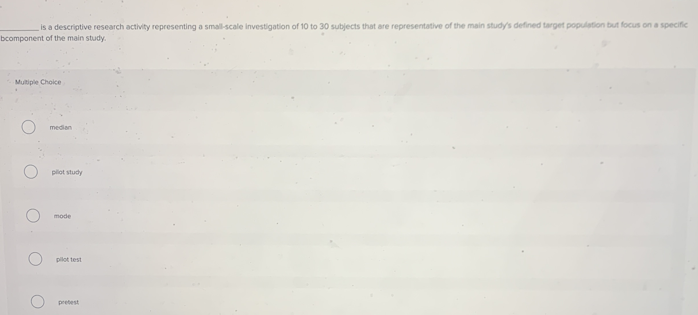  is a descriptive research activity representing a small-scale investigation of 10