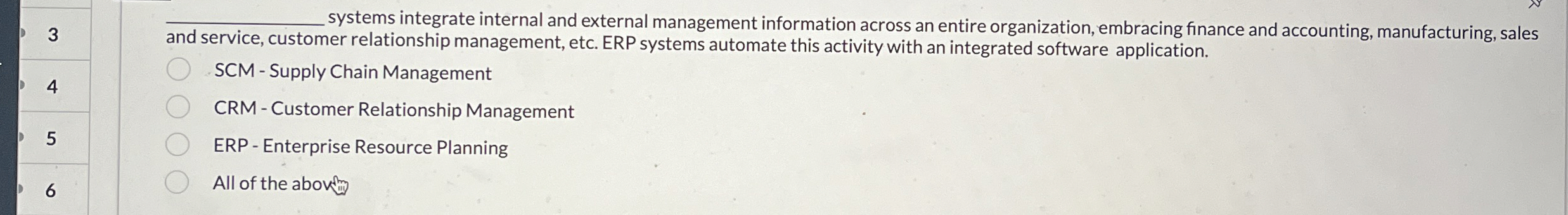  3 q, systems integrate internal and external management information across an
