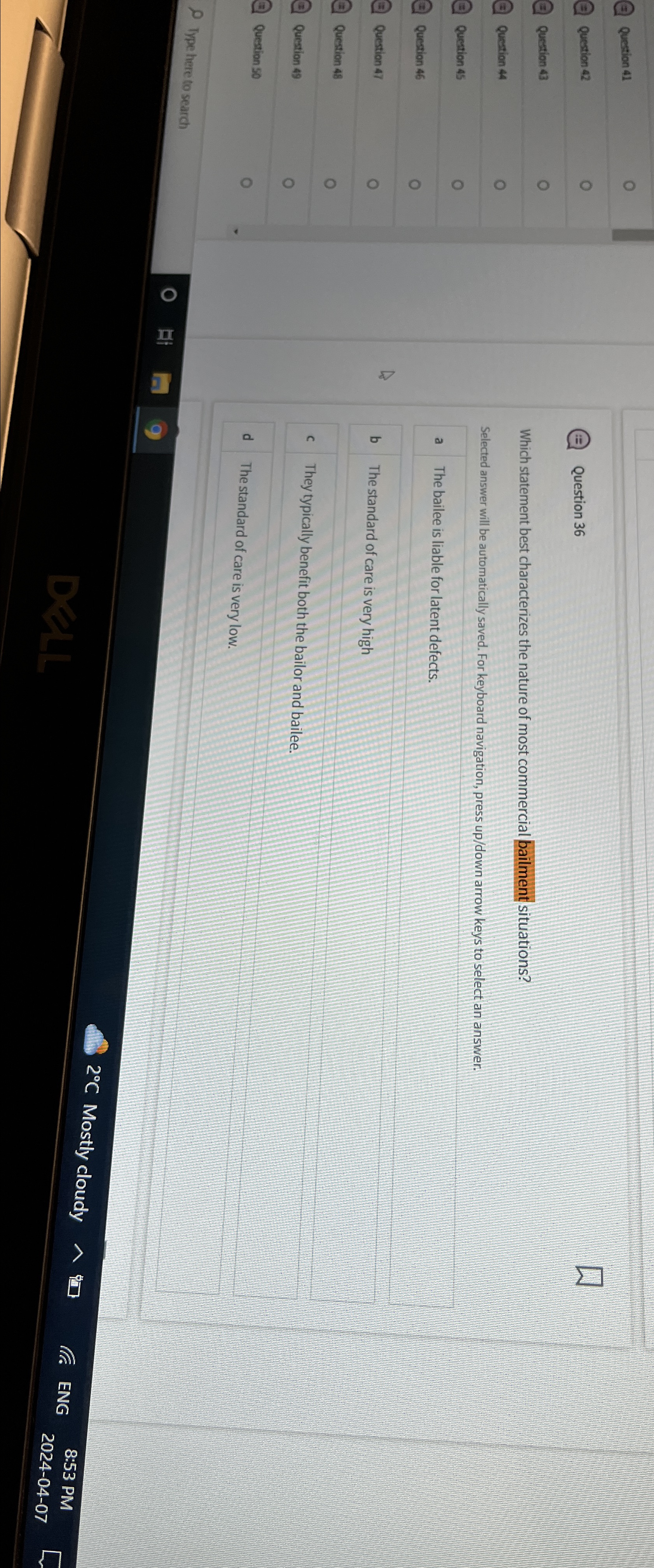  Question 41 Question 42 Question 43 Question 4 Question 45 Question