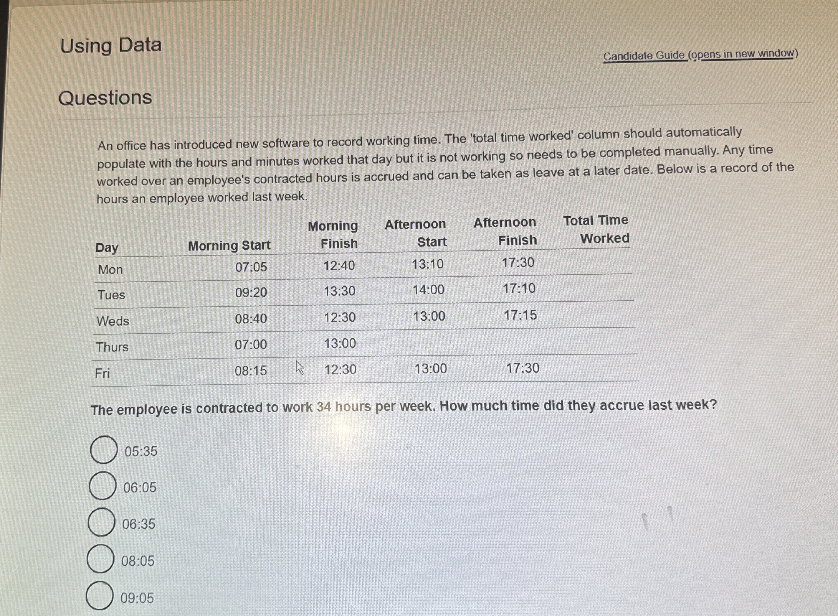  Using Da Questions An office has introduced new software to record