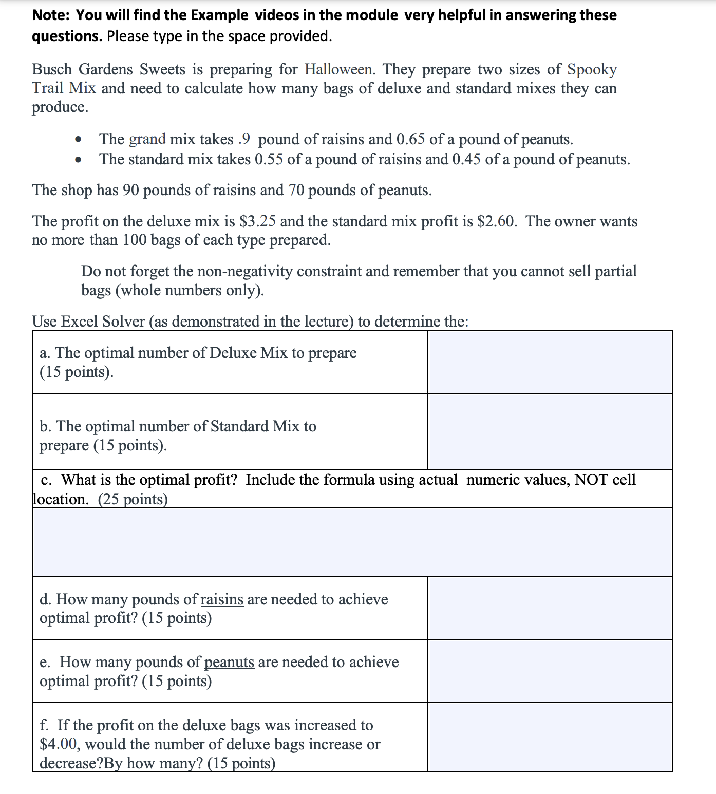  Note: You will find the Example videos in the module very