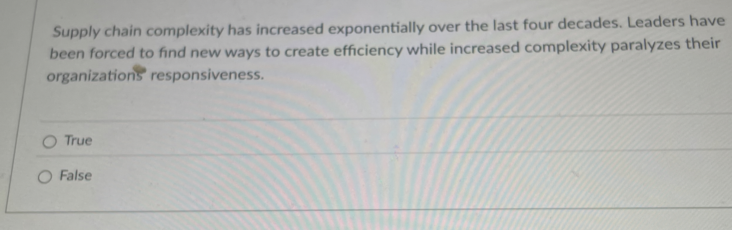  Supply chain complexity has increased exponentially over the last four decades.