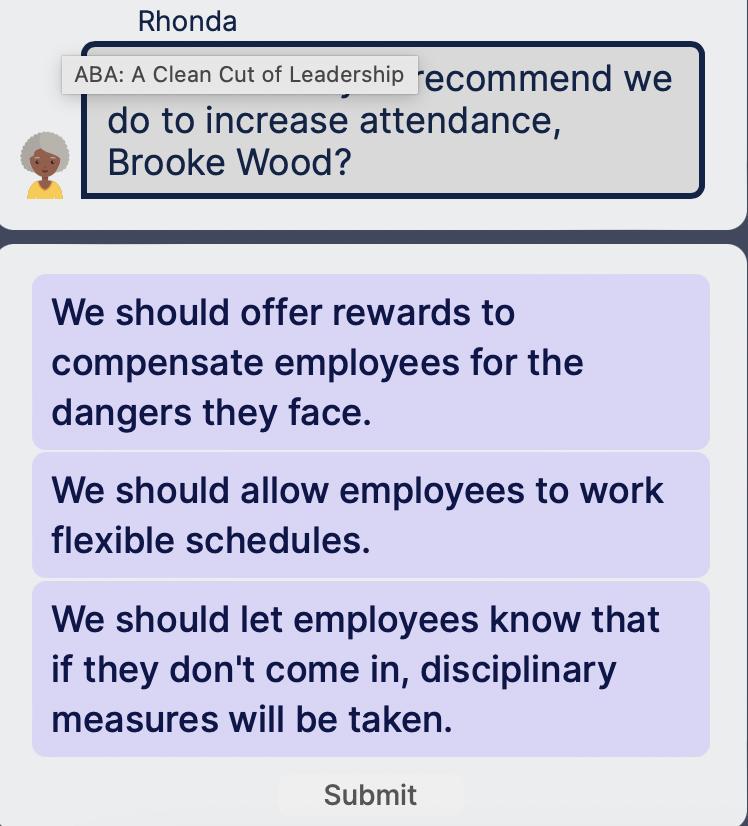  What do you recommend we do to increase attendance, Brooke Wood?