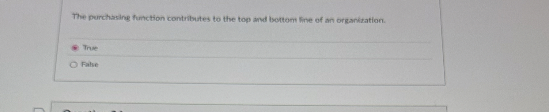  The purchasing function contributes to the top and bottom line of