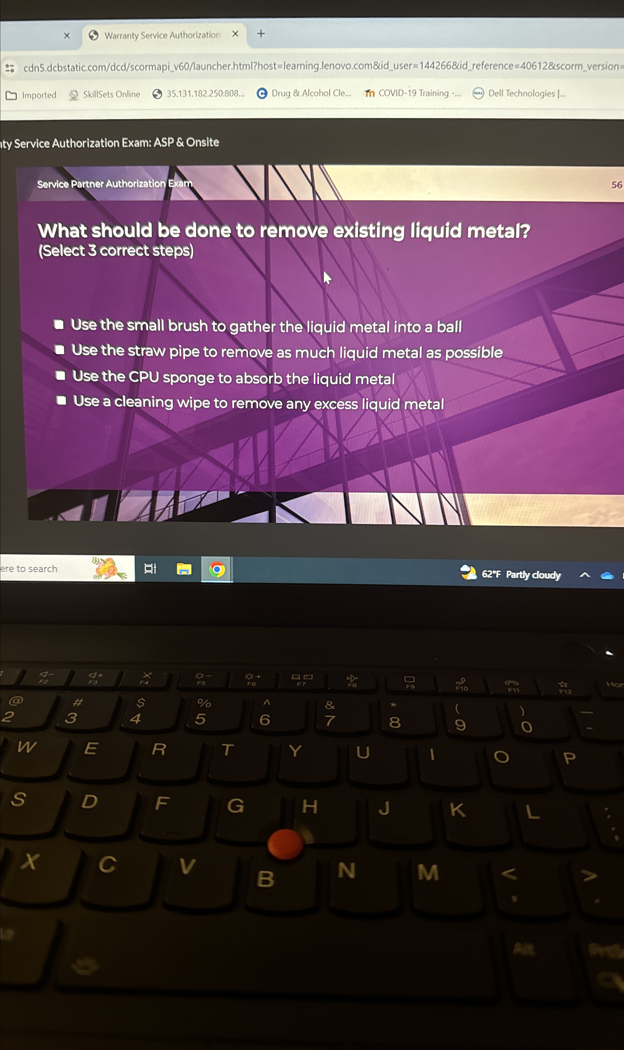 cdn5.dcbstatic.com/dcd/scormapi_v60/launcher.html?host=learning.lenovo.com&id_user=144266&id_reference=406128scorm_version Imported SkillSets Online 35.131.182.250:808 Drug & Alcohol Cle.. COVID-19 Training