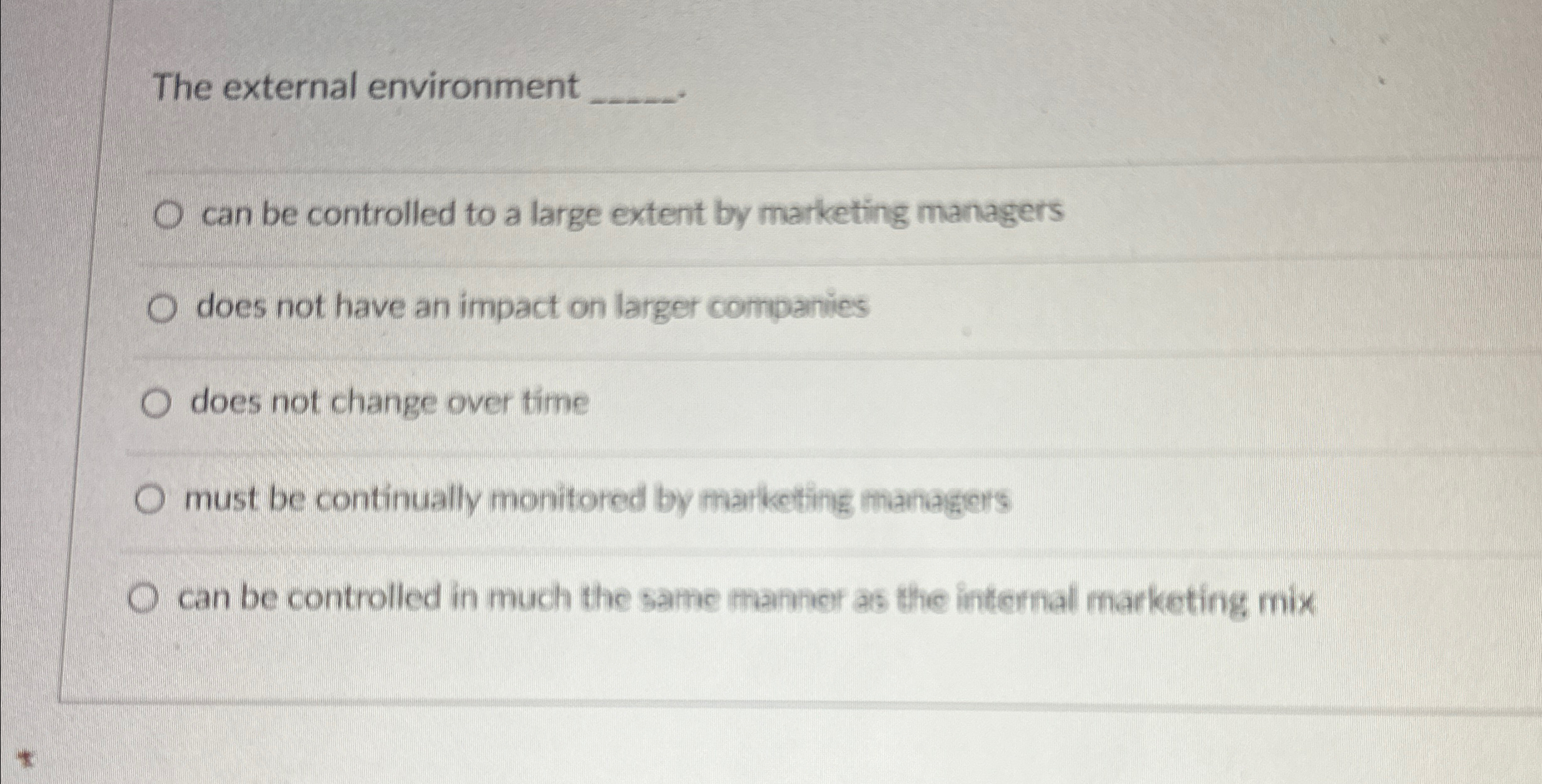  The external environment q, can be controlled to a large extent
