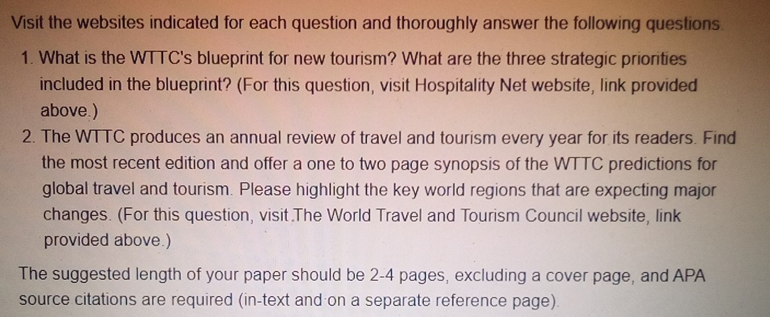  Visit the websites indicated for each question and thoroughly answer the