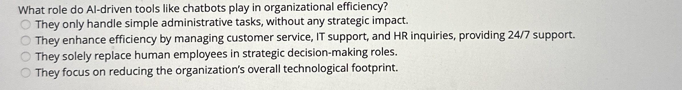  What role do Al-driven tools like chatbots play in organizational efficiency?