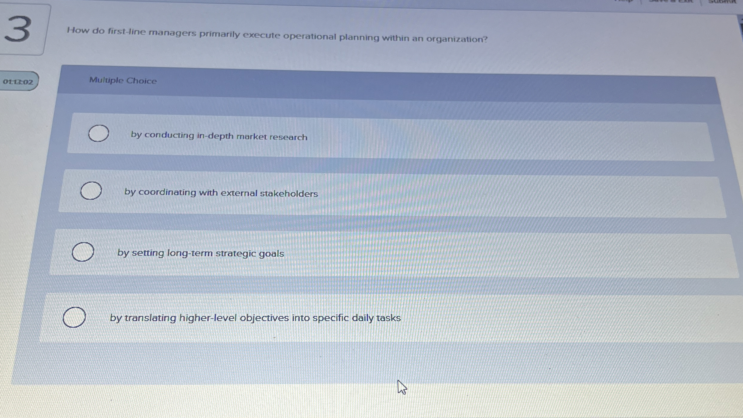  3 How do first-line managers primarily execute operational planning within an
