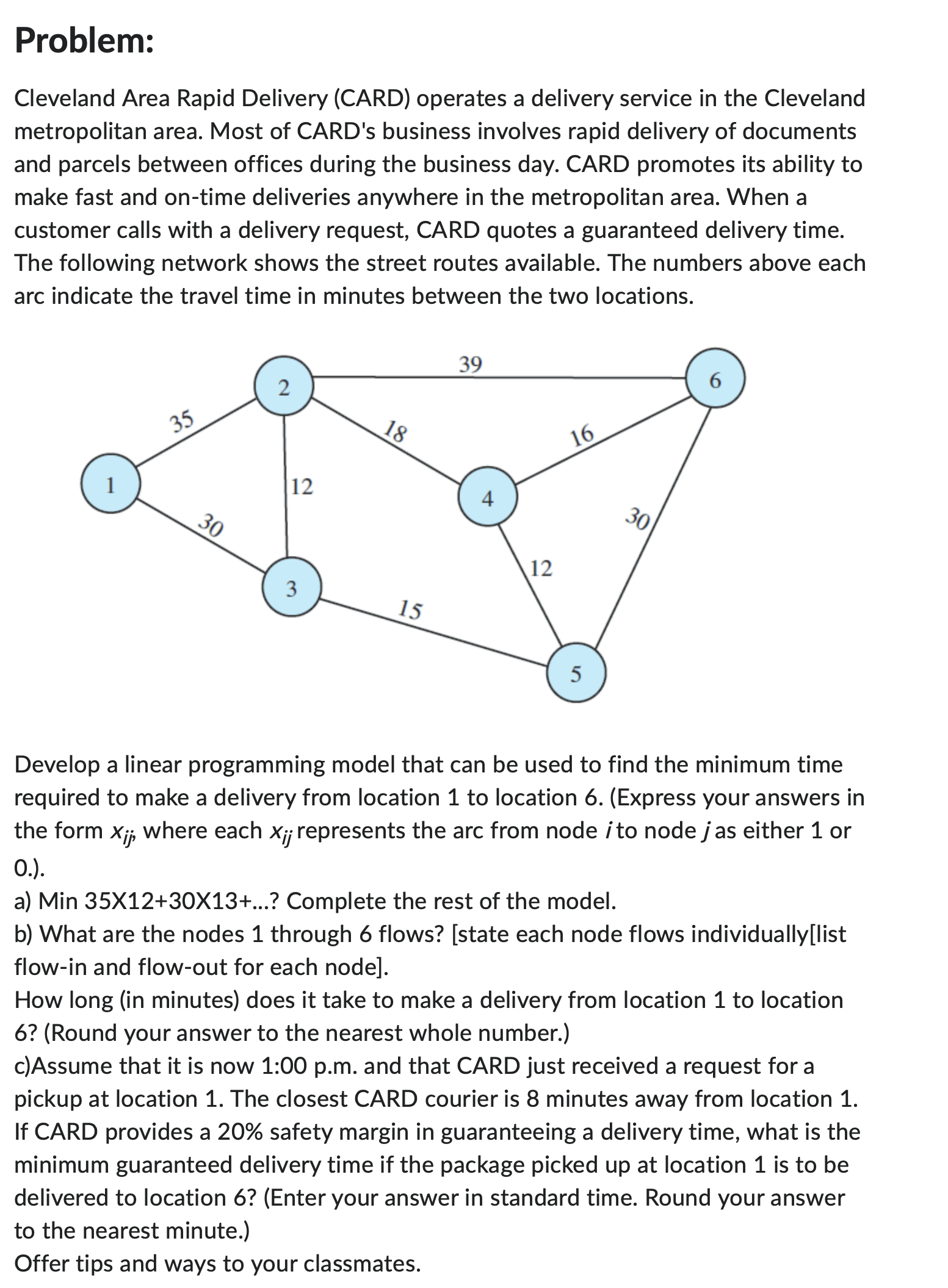  Develop a linear programming model that can be used to find