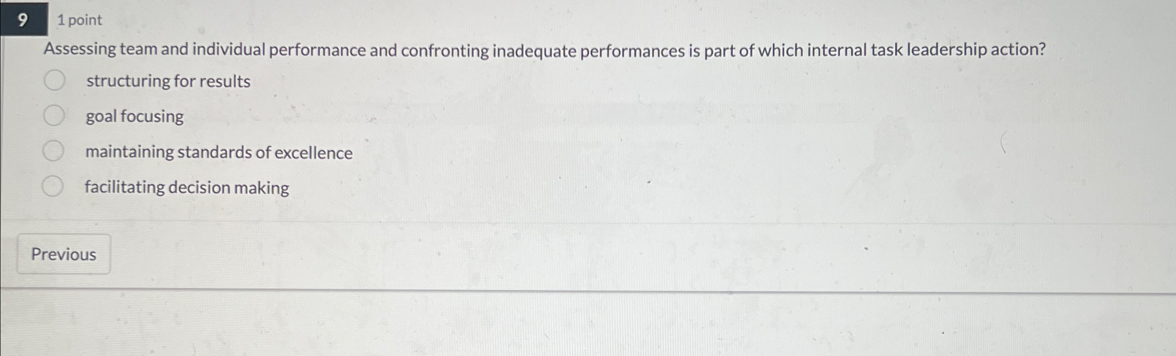  91 point Assessing team and individual performance and confronting inadequate performances