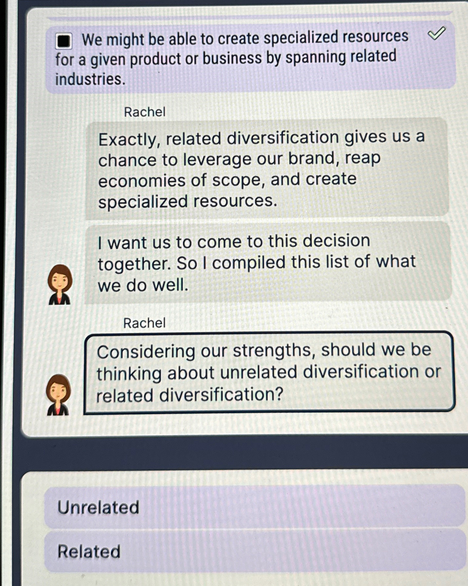  We might be able to create specialized resources for a given