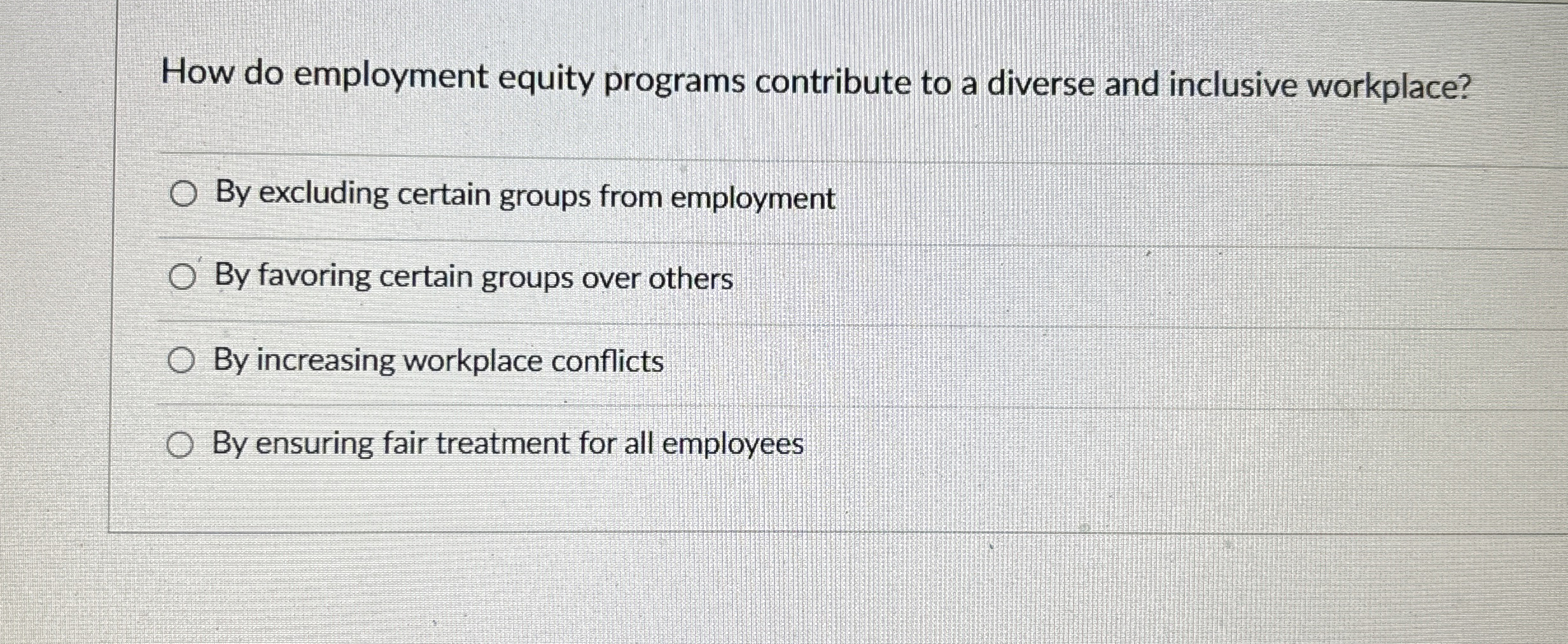  How do employment equity programs contribute to a diverse and inclusive