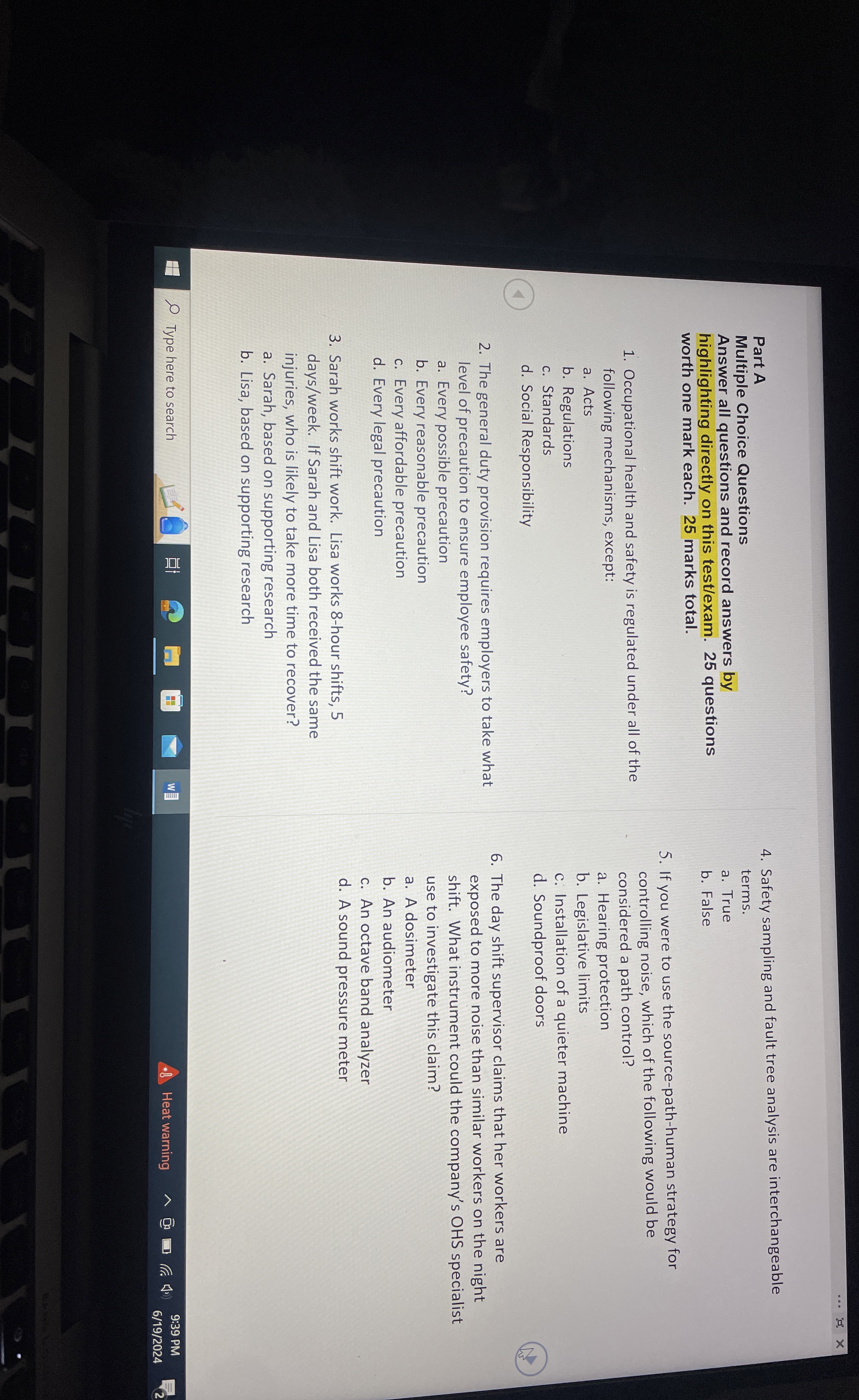  =a=ma Part A Multiple Choice Questions Answer all questions and record