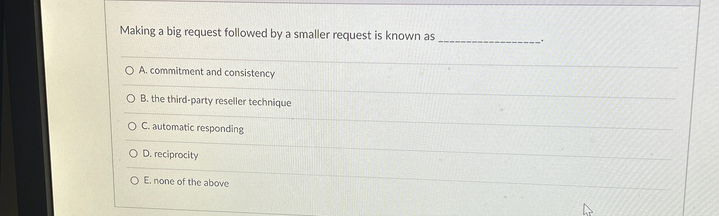  Making a big request followed by a smaller request is known
