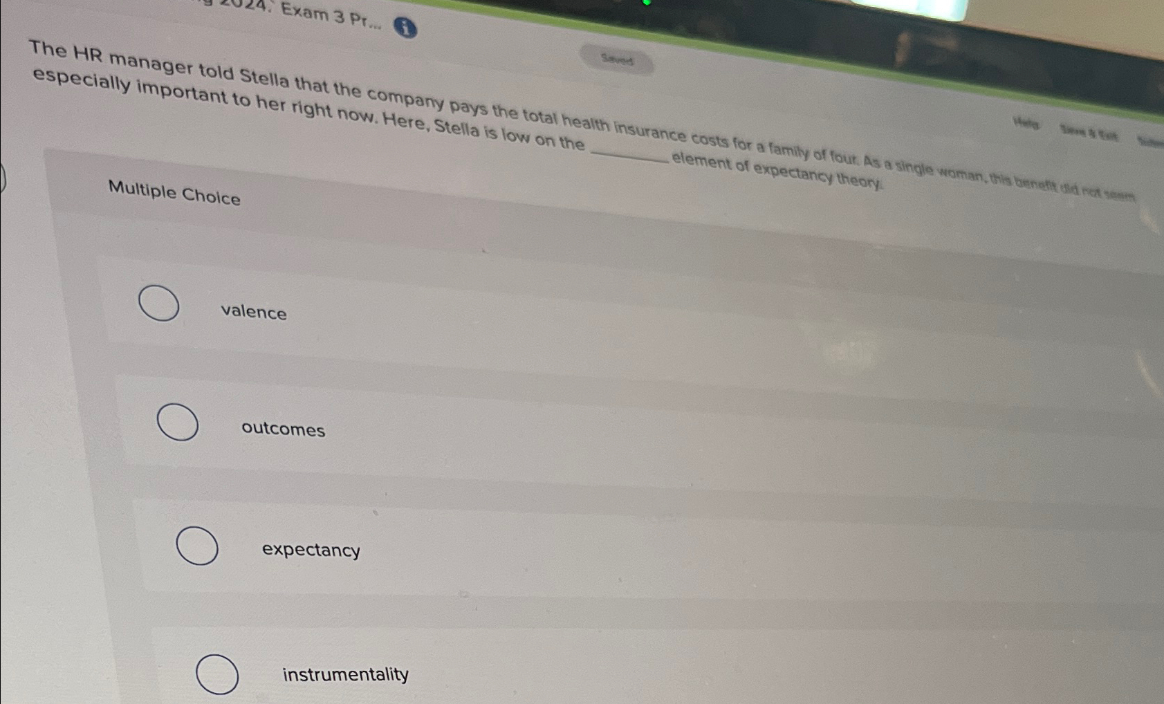  Exam 3 Pr... somes especially important to her right now. Here,