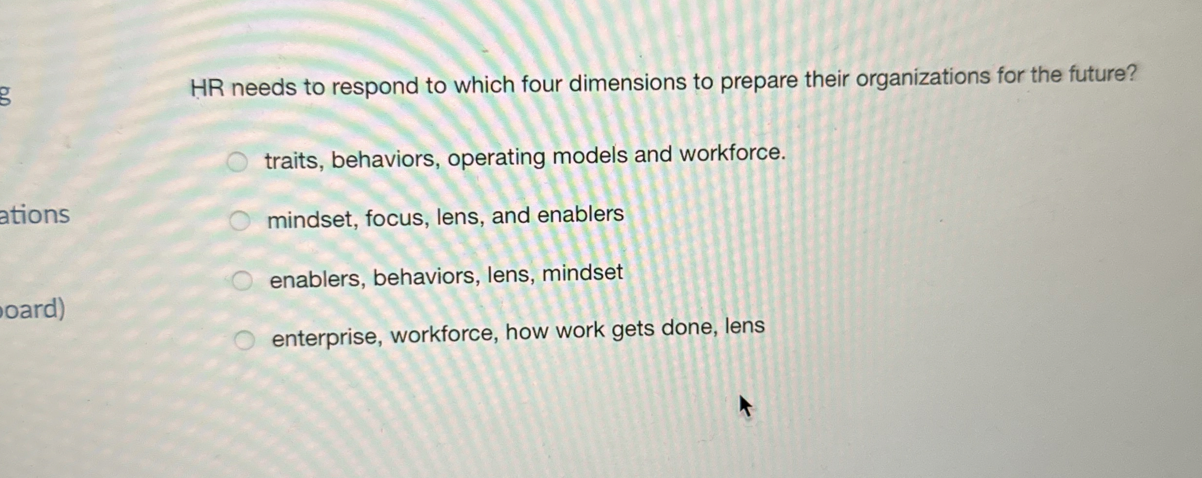  HR needs to respond to which four dimensions to prepare their