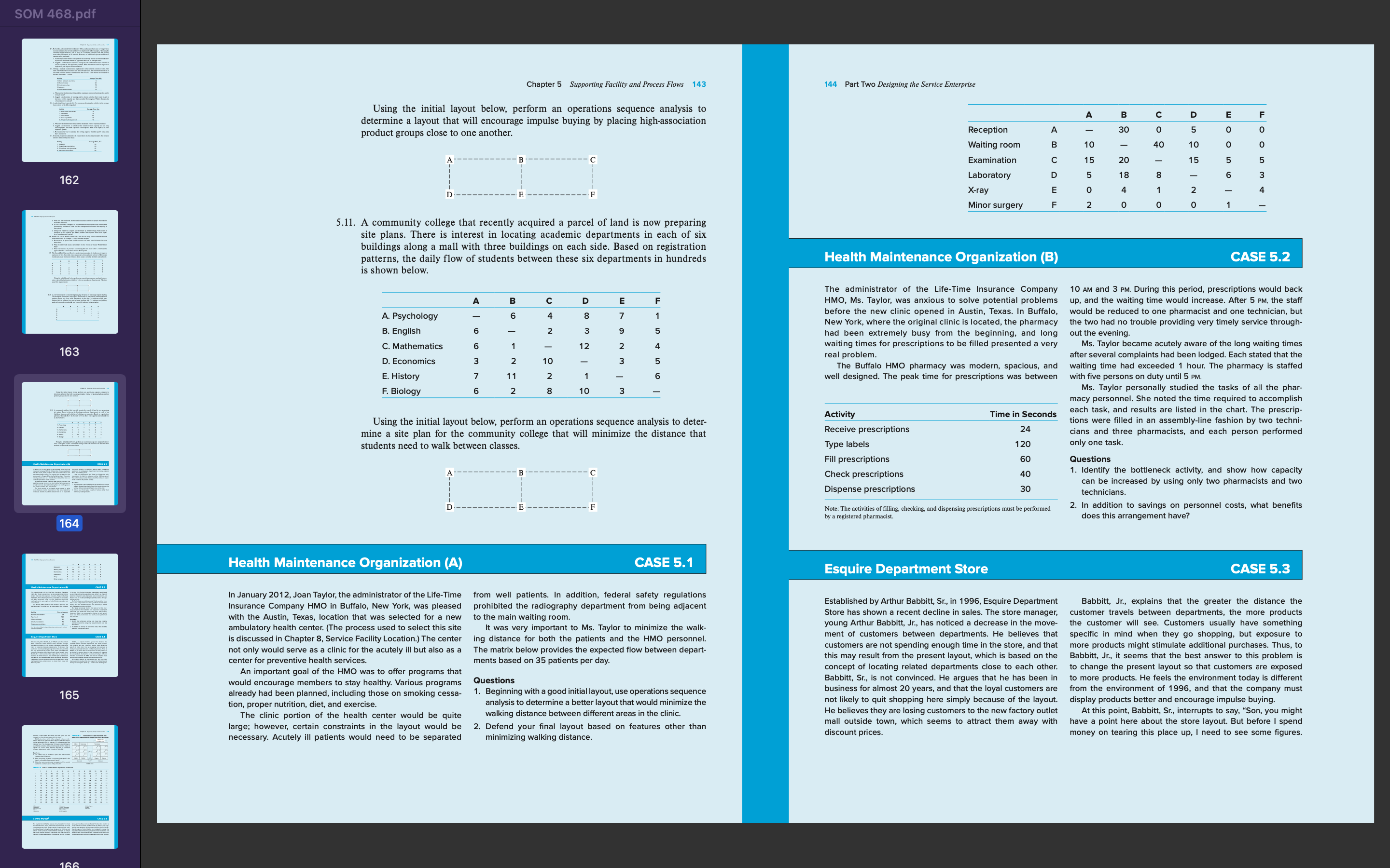  Case 5.2(Health Maintenance Organization (B)), and answer the following questions: a)
