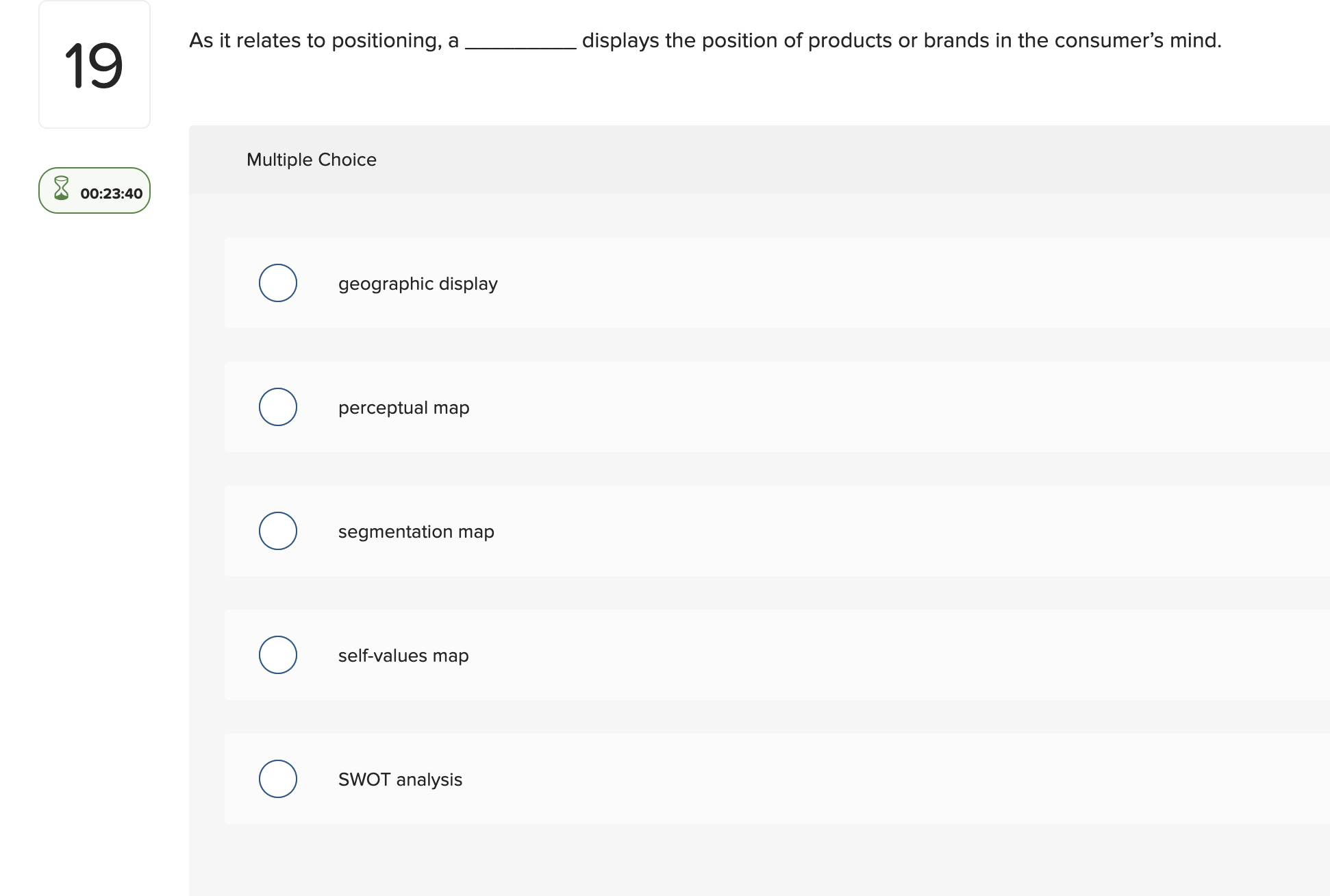  19 As it relates to positioning, a q, displays the position