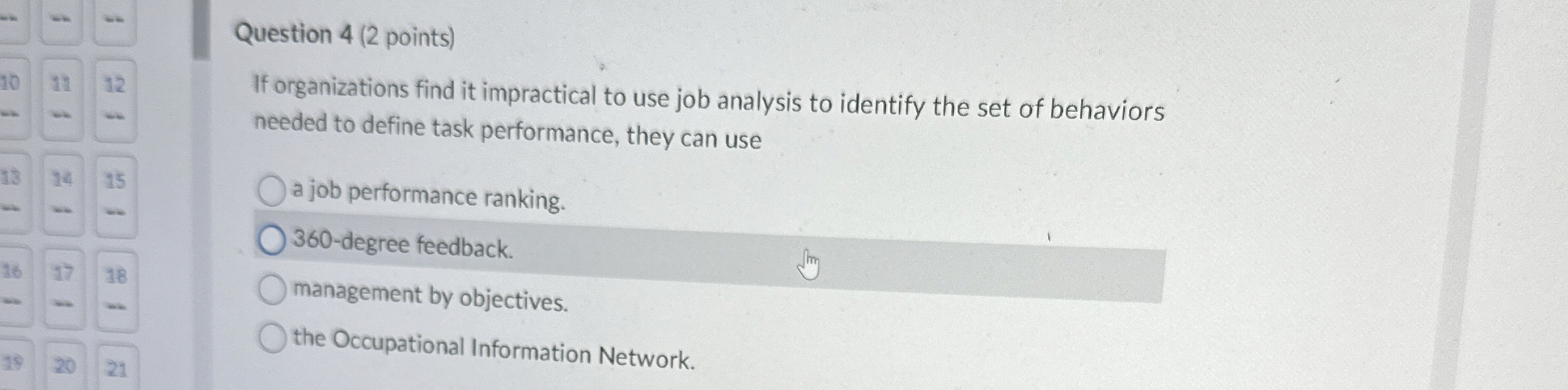  Question 4(2 points) If organizations find it impractical to use job
