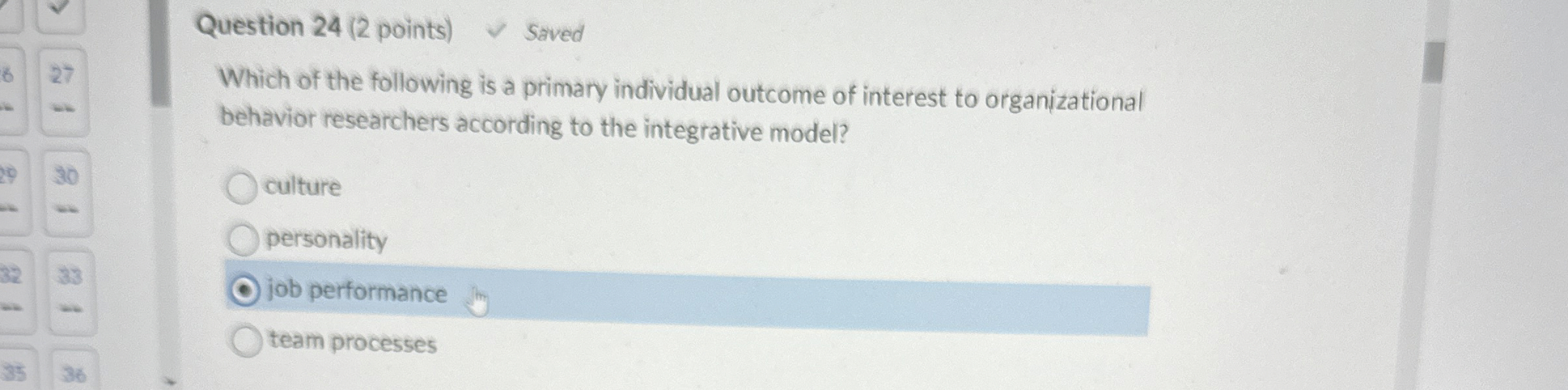  Question 24(2 points) saved Which of the following is a primary