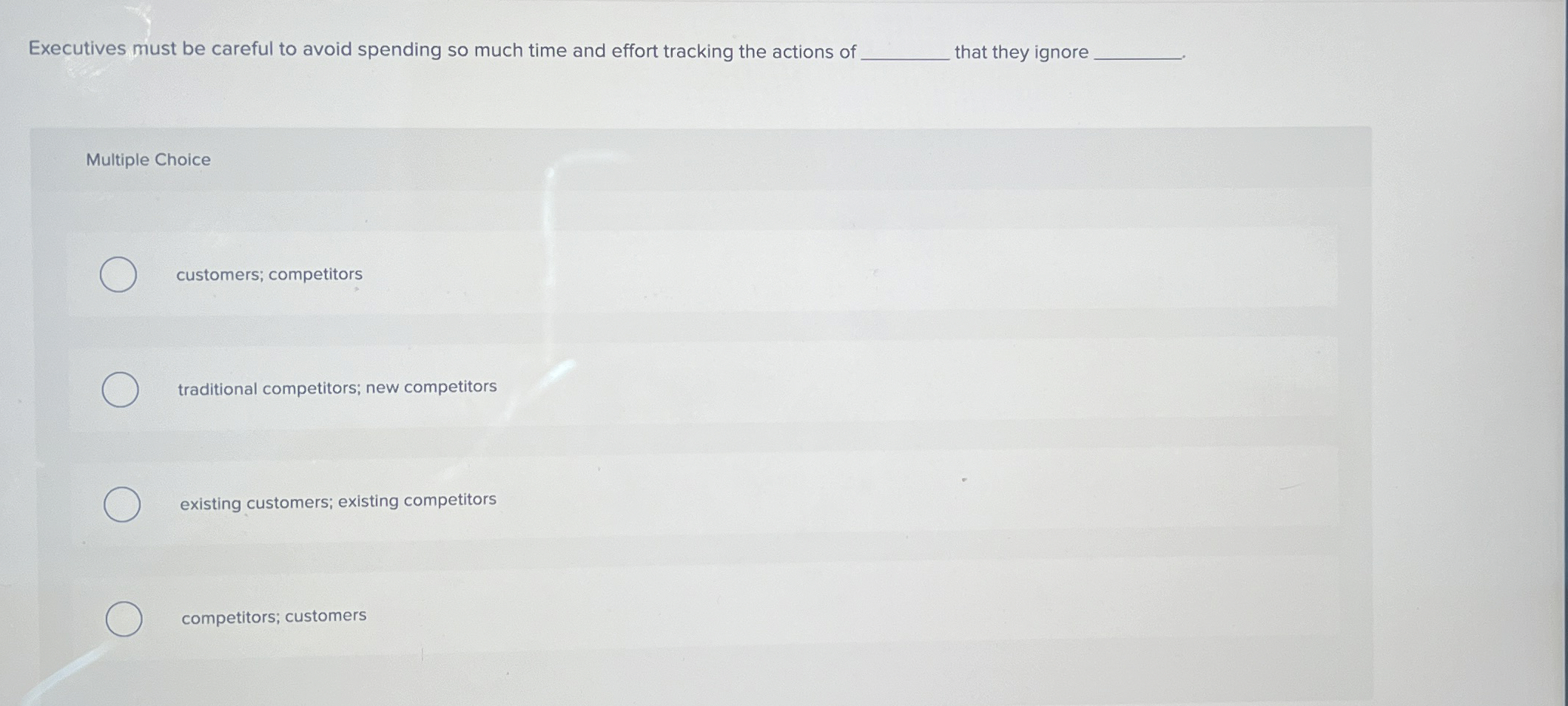  Executives must be careful to avoid spending so much time and