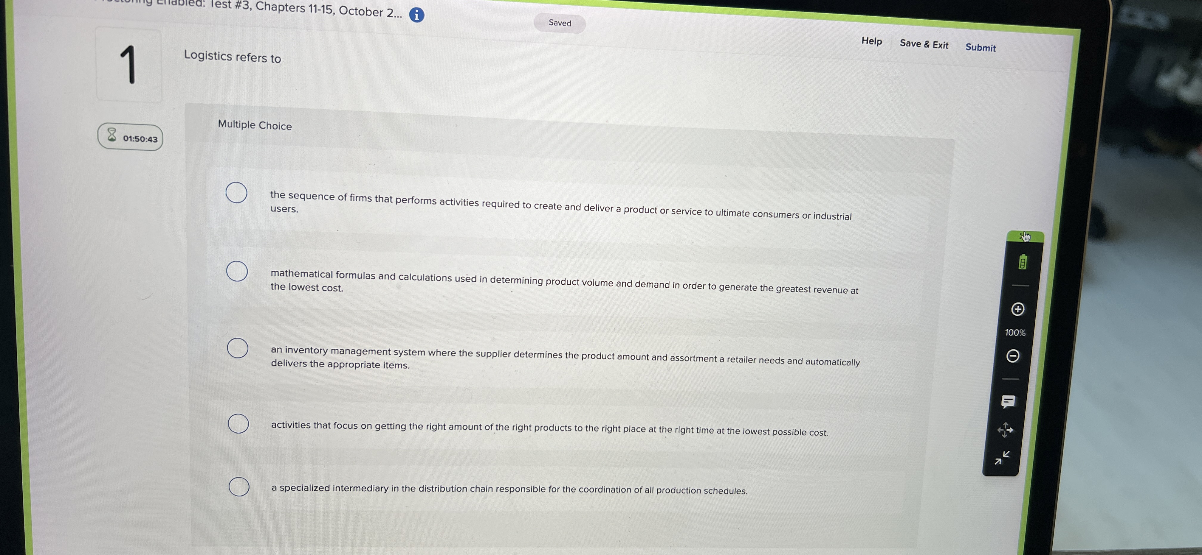  (115, October 2... (i) 1 Logistics refers to Help Save &