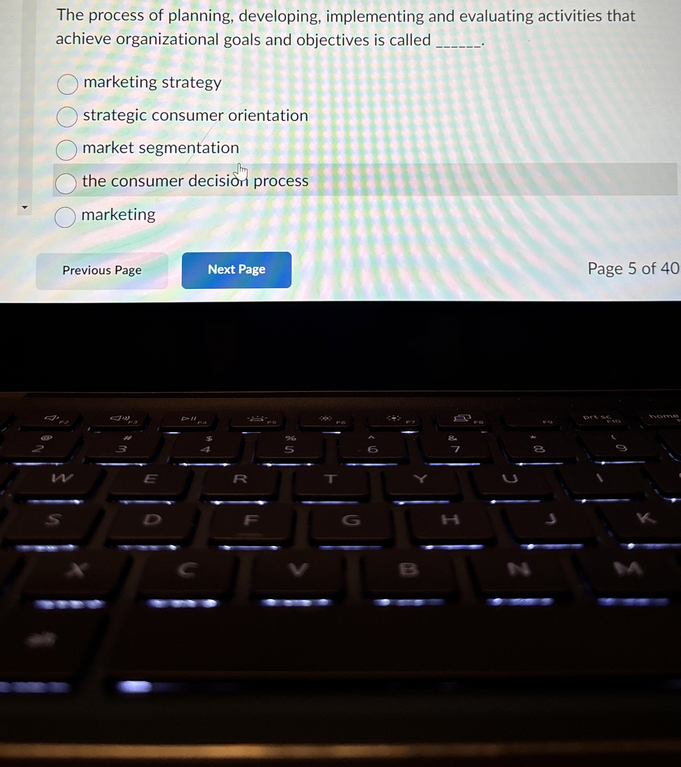  The process of planning, developing, implementing and evaluating activities that achieve