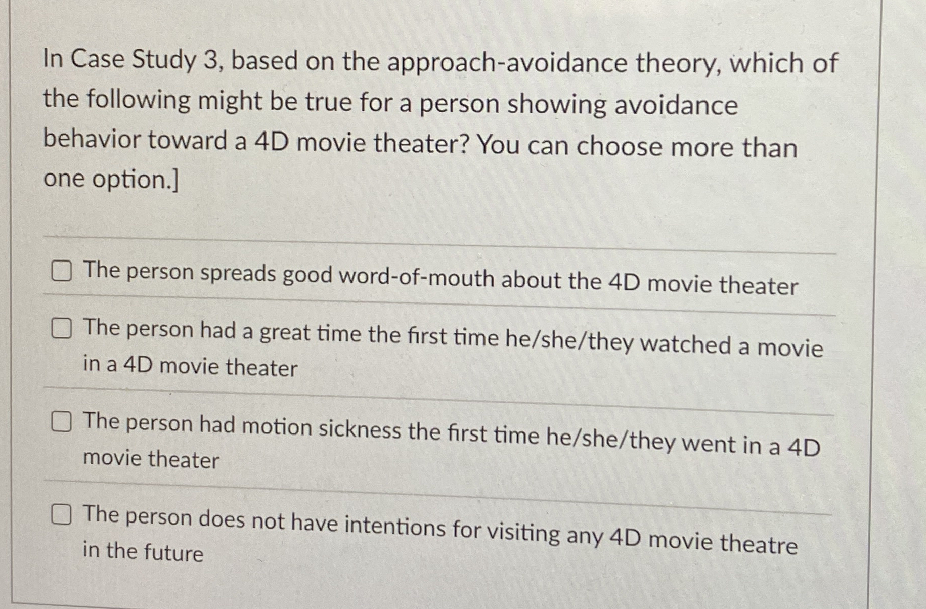  In Case Study 3, based on the approach-avoidance theory, which of