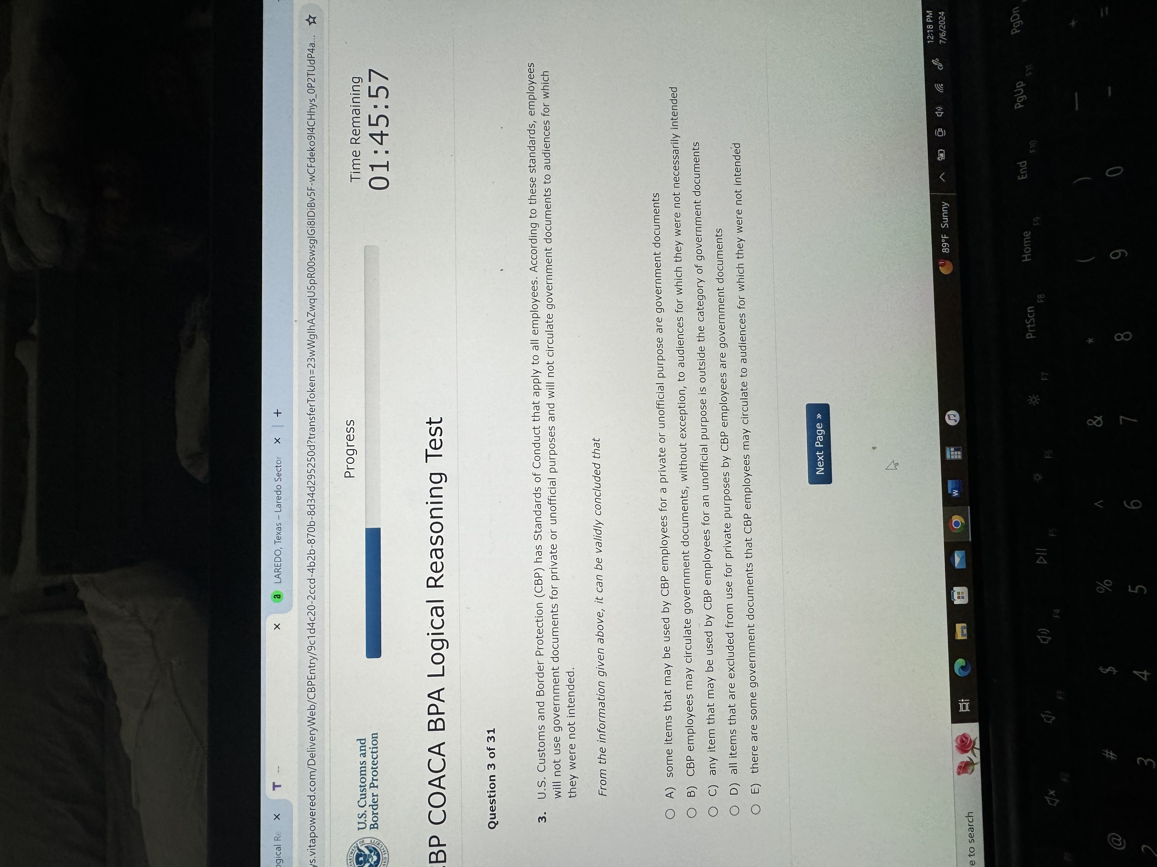  gical Re LAREDO, Texas - Laredo Sector s.vitapowered.com/DeliveryWeb/CBPEntry/9c1d4c20-2ccd-4b2b-870b-8d34d295250d?transferToken=23wWglhAZwqU5pR00swsg|Gi8IDiBv5F-wCFdeko9|4CHhys_OP2TUdP4a... U.S. Customs and
