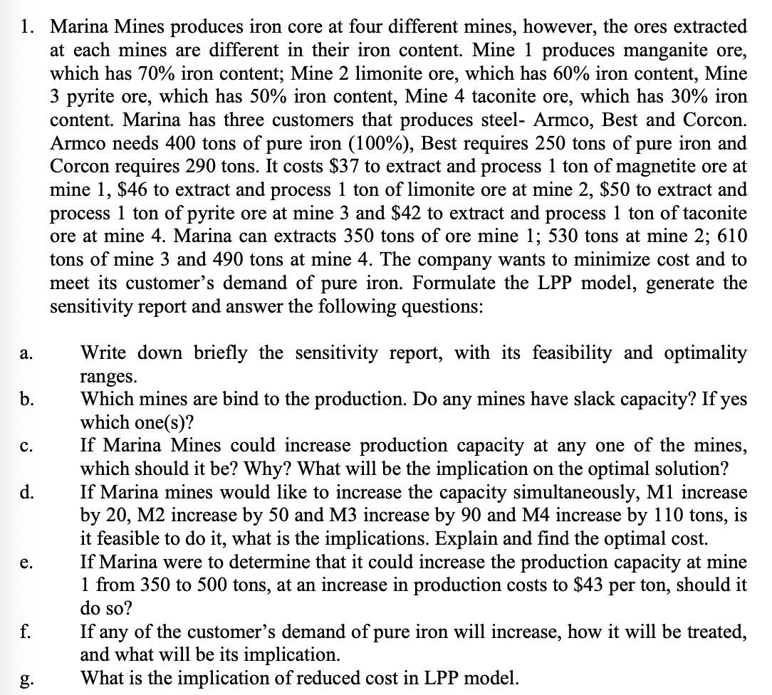  Solve this question using Excel Solver: (Please solve every part, show