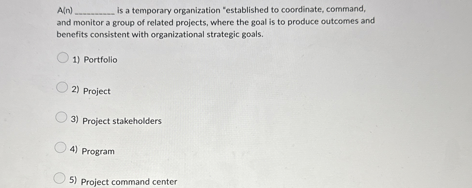  A(n)q, is a temporary organization "established to coordinate, command, and monitor